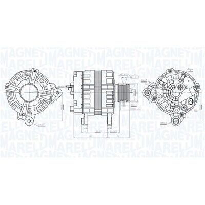 Magneti Marelli - Generator 140A with 14V, Freewheel, 52mm - Automotive Part Magneti Marelli - Generator 140A with 14V, Freewheel, 52mm - Automotive Part