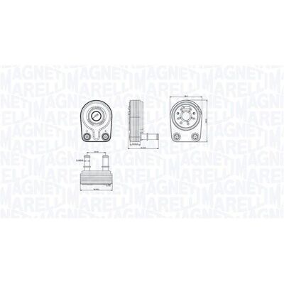 Magneti Marelli Öljynjäähdytin - Alumiini - 350300001400 Magneti Marelli Öljynjäähdytin - Alumiini - 350300001400