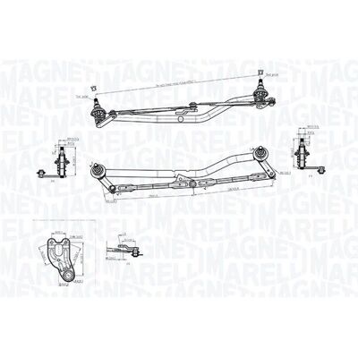 MAGNETI MARELLI 085570787010 Windshield Wiper Linkage - Windshield Wiper Linkage MAGNETI MARELLI 085570787010 Windshield Wiper Linkage - Windshield Wiper Linkage