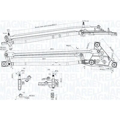 Magneti Marelli V50 S40 II Voorwisserlinkage Magneti Marelli V50 S40 II Voorwisserlinkage