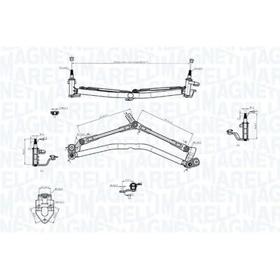 Magneti Marelli Modelo 6Q2 955 601 B - Varillaje del limpia Magneti Marelli Modelo 6Q2 955 601 B - Varillaje del limpia
