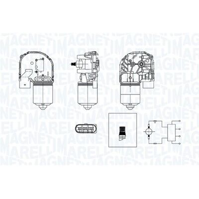 Magneti Marelli eteenpäin suihkumoottori 12V VW 2K1955119D Magneti Marelli eteenpäin suihkumoottori 12V VW 2K1955119D