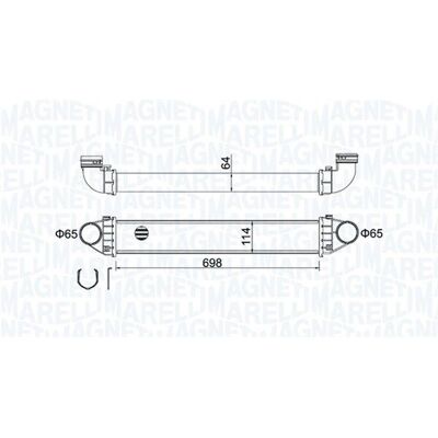 Intercooler MAGNETI MARELLI 351319204210 - Aer/Aer, Aer/Apa, Mercedes-Benz A B Intercooler MAGNETI MARELLI 351319204210 - Aer/Aer, Aer/Apa, Mercedes-Benz A B