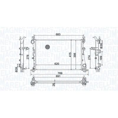 MAGNETI MARELLI 350213203400 - Jäähdytin MAGNETI MARELLI 350213203400 - Jäähdytin