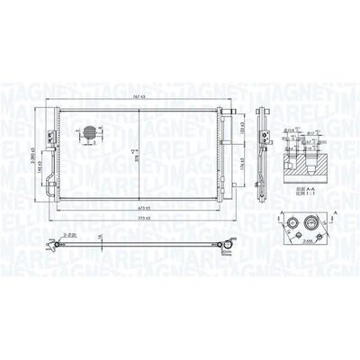 Ψυγειοκαταψύκτης κλιματισμού Magneti Marelli 350203101100 - Με αποξηραντήρα Ψυγειοκαταψύκτης κλιματισμού Magneti Marelli 350203101100 - Με αποξηραντήρα