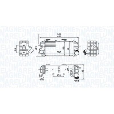 MAGNETI MARELLI 351319205760 Intercooler - Lucht/Lucht, Water/Lucht MAGNETI MARELLI 351319205760 Intercooler - Lucht/Lucht, Water/Lucht