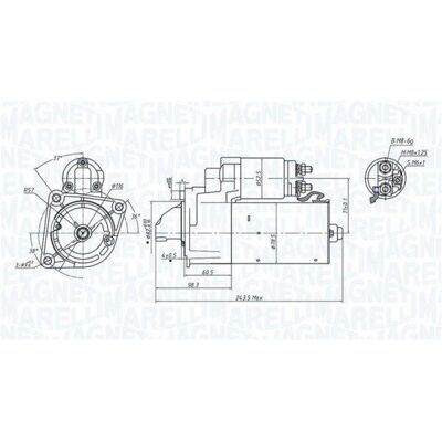 MAGNETI MARELLI 063725717010 Starter - FIAT Ducato III Van, Lastbil, Minibus MAGNETI MARELLI 063725717010 Starter - FIAT Ducato III Van, Lastbil, Minibus