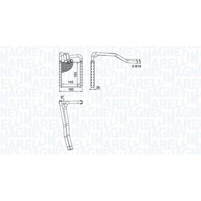 MAGNETI MARELLI 350218508000 Radiator - Varmeanlæg til Hyundai i20 MAGNETI MARELLI 350218508000 Radiator - Varmeanlæg til Hyundai i20