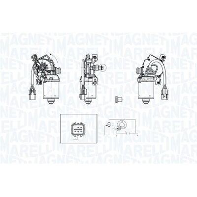 Μοτέρ υαλοκαθαριστήρα MAGNETI MARELLI 064379000010 Μοτέρ υαλοκαθαριστήρα MAGNETI MARELLI 064379000010