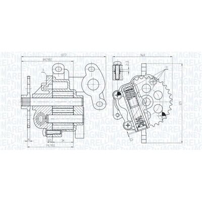 MAGNETI MARELLI 351516000160 - Ölpumpe MAGNETI MARELLI 351516000160 - Ölpumpe
