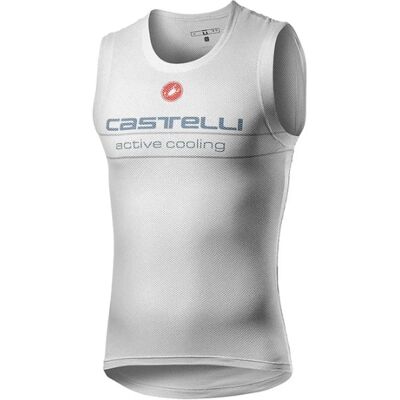 Capa base sin mangas Active Cooling de Castelli - Gris Plata M Capa base sin mangas Active Cooling de Castelli - Gris Plata M