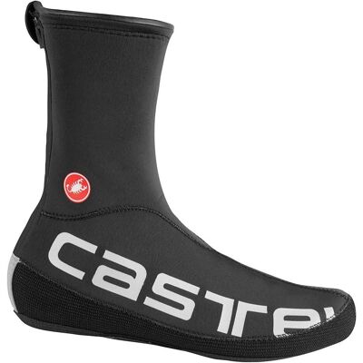 Castelli Diluvio UL Overshoes - Svart-Silver Reflex - L/XL Castelli Diluvio UL Overshoes - Svart-Silver Reflex - L/XL
