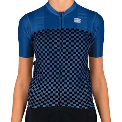 Sportful - Checkmate W - Blu-nero - cycling jersey Sportful - Checkmate W - Blu-nero - cycling jersey