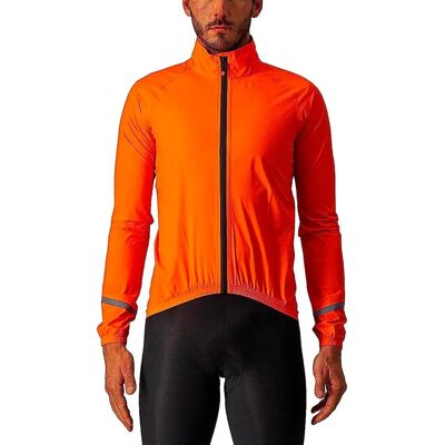 Veste imperméable Castelli Emergency 2 - Orange Brilliant XL Veste imperméable Castelli Emergency 2 - Orange Brilliant XL
