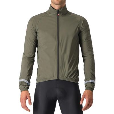 Veste de pluie d'urgence Castelli - Vert militaire - XL - Veste - Publicité Veste de pluie d'urgence Castelli - Vert militaire - XL - Veste - Publicité