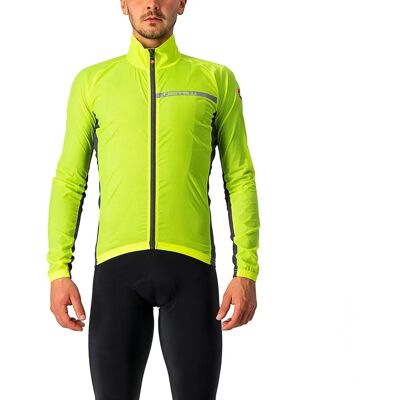 Jaqueta Castelli Squadra - Amarelo - Casaco de ciclismo à prova de vento Jaqueta Castelli Squadra - Amarelo - Casaco de ciclismo à prova de vento