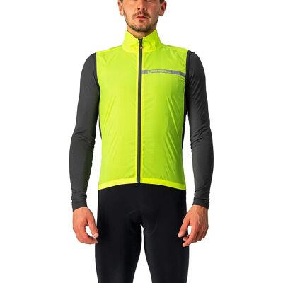 Castelli Squadra Stretch Cycling Vest - Windproof, Lightweight, Yellow Castelli Squadra Stretch Cycling Vest - Windproof, Lightweight, Yellow