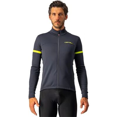 Castelli Fondo 2 Cinza/Amarelo Camiseta térmica de ciclismo Castelli Fondo 2 Cinza/Amarelo Camiseta térmica de ciclismo