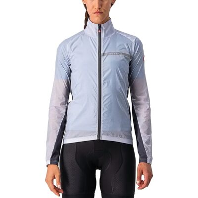Veste de cyclisme femme Castelli Squadra Stretch - Gris Argent/Gris Foncé - XS Veste de cyclisme femme Castelli Squadra Stretch - Gris Argent/Gris Foncé - XS