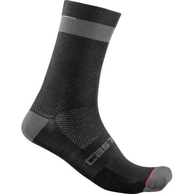 Chaussettes de cyclisme Castelli Alpha 18 - Noir / Gris Foncé - 2XL - Unisexe Chaussettes de cyclisme Castelli Alpha 18 - Noir / Gris Foncé - 2XL - Unisexe