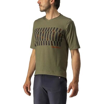 Castelli Trail Tech Olive Green Short Sleeve Jersey - MTB Riding Gear Castelli Trail Tech Olive Green Short Sleeve Jersey - MTB Riding Gear