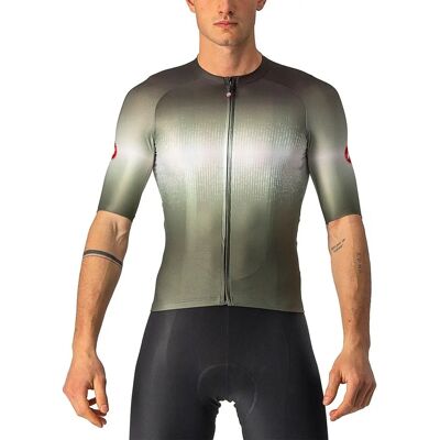 Maillot Castelli Aero Race 6.0 à manches courtes - Vert militaire / Noir clair - Maillot cyclisme Maillot Castelli Aero Race 6.0 à manches courtes - Vert militaire / Noir clair - Maillot cyclisme