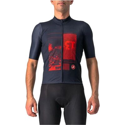 Castelli 13 Screen Tröja - Mörkblå Röd - XS Castelli 13 Screen Tröja - Mörkblå Röd - XS