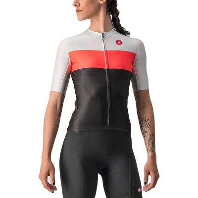 Maillot Castelli Aero Pro Rosso Corsa - Maillot court noir rose blanc femme - XL - Publicité Maillot Castelli Aero Pro Rosso Corsa - Maillot court noir rose blanc femme - XL - Publicité