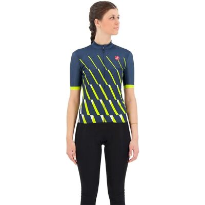 Maglia Castelli Pendio a manica corta - Blu e Giallo Maglia Castelli Pendio a manica corta - Blu e Giallo