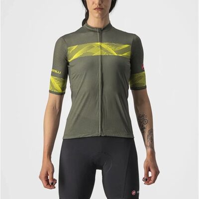 Castelli Fenice Dunkelgrün/Gelb Radsporttrikot - Cycling Jersey Castelli Fenice Dunkelgrün/Gelb Radsporttrikot - Cycling Jersey