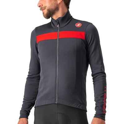 Maillot de cyclisme à manches longues Castelli Puro 3 - Gris foncé / Rouge réflex - Vêtements de sport - Publicité Maillot de cyclisme à manches longues Castelli Puro 3 - Gris foncé / Rouge réflex - Vêtements de sport - Publicité