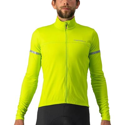 Maillot Castelli Fondo 2 à manches longues - Lime électrique / Argent réfléchissant - Publicité Maillot Castelli Fondo 2 à manches longues - Lime électrique / Argent réfléchissant - Publicité