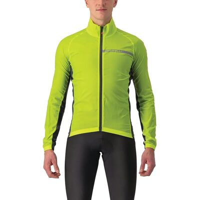 Geacă de ciclism Castelli Squadra Stretch - Limon electric / Gri închis - L Geacă de ciclism Castelli Squadra Stretch - Limon electric / Gri închis - L