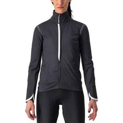Castelli Light Black White Alpha Insulated Women Cycling Jacket - Insulated Castelli Light Black White Alpha Insulated Women Cycling Jacket - Insulated