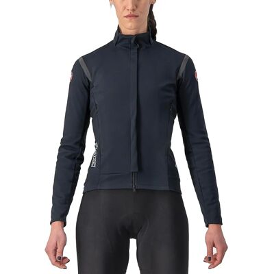 Jaqueta de Ciclismo Feminina Castelli Perfetto RoS 2 - Preto Claro - Chuva ou Sol Jaqueta de Ciclismo Feminina Castelli Perfetto RoS 2 - Preto Claro - Chuva ou Sol