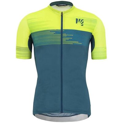 Karpos Green Fire Blue Jersey - Lightweight, Breathable, Ergonomic Fit Karpos Green Fire Blue Jersey - Lightweight, Breathable, Ergonomic Fit