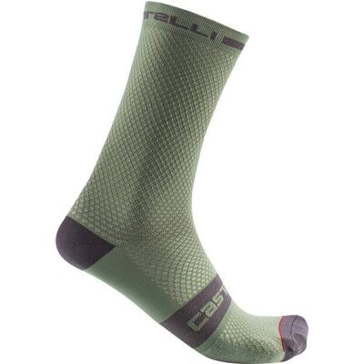 Calzini da ciclismo Castelli Superleggera T 18 - Verde Difensore - S/M Calzini da ciclismo Castelli Superleggera T 18 - Verde Difensore - S/M