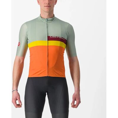 Castelli A Blocco Jersey Defensor Verde/Vermelho Escuro-Bordô-Fruta Paixão-Scarlet Lava 2XL Castelli A Blocco Jersey Defensor Verde/Vermelho Escuro-Bordô-Fruta Paixão-Scarlet Lava 2XL