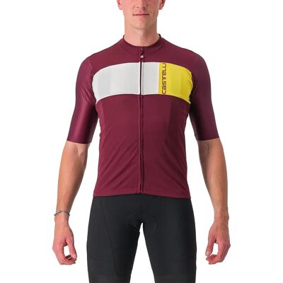 Maglia Castelli Prologo 7 - Bordeaux/Avorio/Passion Fruit - Maglia da ciclismo Maglia Castelli Prologo 7 - Bordeaux/Avorio/Passion Fruit - Maglia da ciclismo