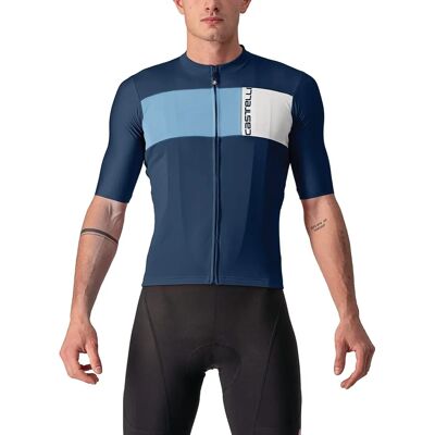 Castelli Prologo 7 Jersey - Belgisch Blauw/Drive Blauw/Zilver - Jersey Castelli Prologo 7 Jersey - Belgisch Blauw/Drive Blauw/Zilver - Jersey