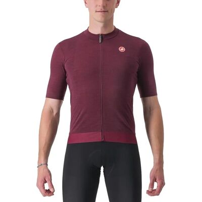 Castelli Essenza Kort Mouw Fietsshirt - Bordeaux - Fietsshirt Castelli Essenza Kort Mouw Fietsshirt - Bordeaux - Fietsshirt