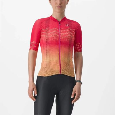 Castelli Feminino Camiseta de Ciclismo Climber's 2.0 - Hibisco/Laranja Suave - M Castelli Feminino Camiseta de Ciclismo Climber's 2.0 - Hibisco/Laranja Suave - M