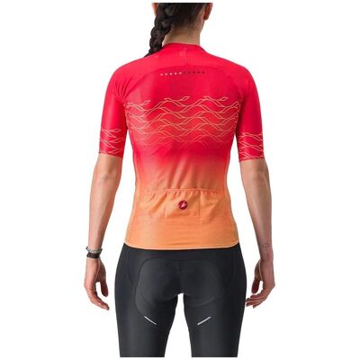 Camisa de ciclismo feminina Climber's 2.0 da Castelli - Hibiscus/Laranja Suave - L Camisa de ciclismo feminina Climber's 2.0 da Castelli - Hibiscus/Laranja Suave - L
