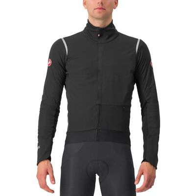 Castelli Alpha Doppio RoS Cykeljakke - Vinter - Lys sort / Sølvrefleks / Mørk grå - Cykeljakke Castelli Alpha Doppio RoS Cykeljakke - Vinter - Lys sort / Sølvrefleks / Mørk grå - Cykeljakke
