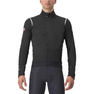 Castelli Alpha Doppio RoS Cykeljakke - AW24 - Lys sort / Sølv Reflex / Mørkegrå - Cykeljakke Castelli Alpha Doppio RoS Cykeljakke - AW24 - Lys sort / Sølv Reflex / Mørkegrå - Cykeljakke