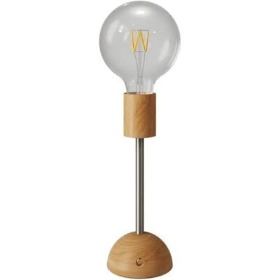 Creative Lámpara Portátil - Madera Natural, Bombilla G125, Recargable Creative Lámpara Portátil - Madera Natural, Bombilla G125, Recargable