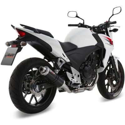 Mivv Schwarzer Stahl Auspuff - Honda CB 500 F/X 13-15, CBR 500 R 13-15 Mivv Schwarzer Stahl Auspuff - Honda CB 500 F/X 13-15, CBR 500 R 13-15