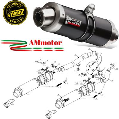 Escape Mivv GP Acero Negro para Kawasaki Z 1000 2007-2009 - Motor Vehicle Exhaust Escape Mivv GP Acero Negro para Kawasaki Z 1000 2007-2009 - Motor Vehicle Exhaust