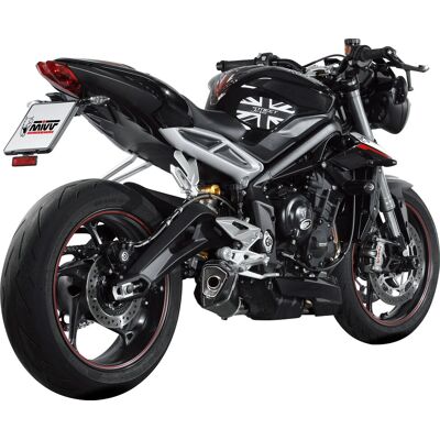 Mivv Schwarz Edelstahl Delta Race Auspuff für Triumph Street Triple 765/660 - Fahrzeugteile Mivv Schwarz Edelstahl Delta Race Auspuff für Triumph Street Triple 765/660 - Fahrzeugteile
