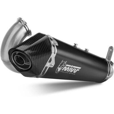 Escape Delta Race Mivv - Acero negro y carbono para Ducati V2 Escape Delta Race Mivv - Acero negro y carbono para Ducati V2